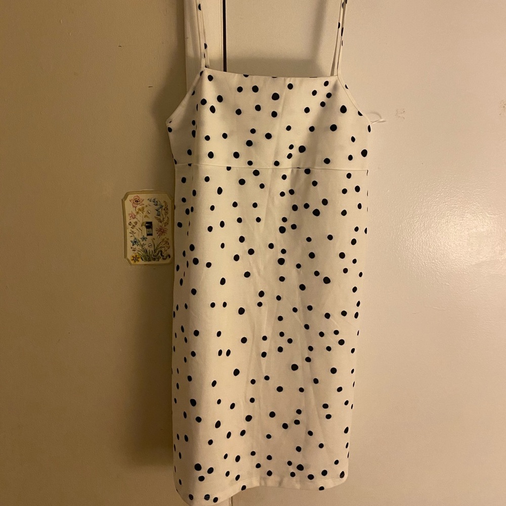 Polka dot white dress